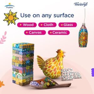 Fevicryl Multi-Surface Dual Tip Markers – 24 Vibrant Colors | Works on Wood, Metal, Plastic, Glass, Ceramic, Fabric & More | Quick-Dry, Fade-Resistant, Ideal for DIY & Professional Art