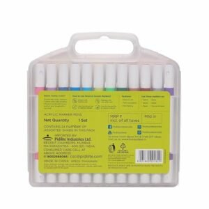 Fevicryl Multi-Surface Dual Tip Markers – 24 Vibrant Colors | Works on Wood, Metal, Plastic, Glass, Ceramic, Fabric & More | Quick-Dry, Fade-Resistant, Ideal for DIY & Professional Art
